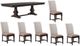 Liberty Furniture Paradise Valley 7-Piece Flax Tweed/Saddle Brown/Tobacco Optional Trestle Dining Set-0