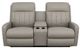 La-Z-Boy® Finley Pewter Leather Manual Wall Reclining Loveseat with Console-1