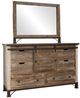 International Furniture Direct Antique Brown 6-Drawer Dresser-3