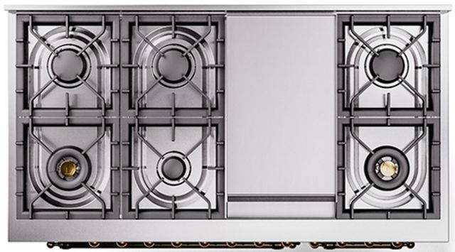 Ilve® Nostalgie II Series 48" Emerald Green Pro Style Dual Fuel Range-2