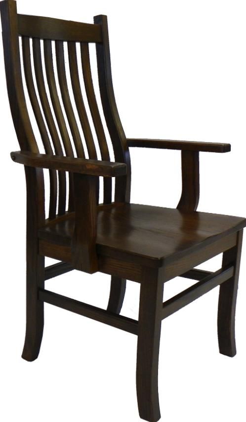 Urban Collections by Yutzy Woodworking Mission Dark Brown Office Arm Chair-0