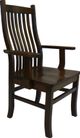Urban Collections by Yutzy Woodworking Mission Dark Brown Office Arm Chair-0