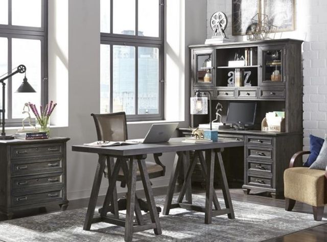 Magnussen Home® Sutton Place Weathered Charcoal Gray Executive Desk-1