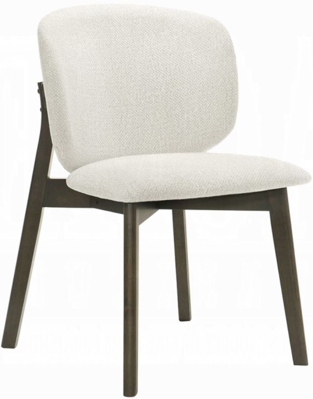 ACME Furniture Mallin 2-Piece Gray/Walnut Upholstered Dining Side Chair Set-0
