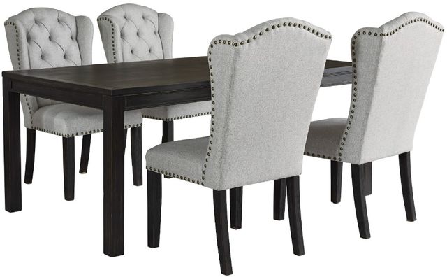 Ashley® Jeanette 5-Piece Black/Linen Dining Set-0
