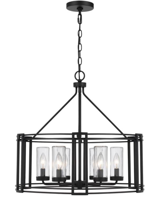 Cal® Lighting & Accessories Luton Cage 6-Light Iron Metal Chandelier-1