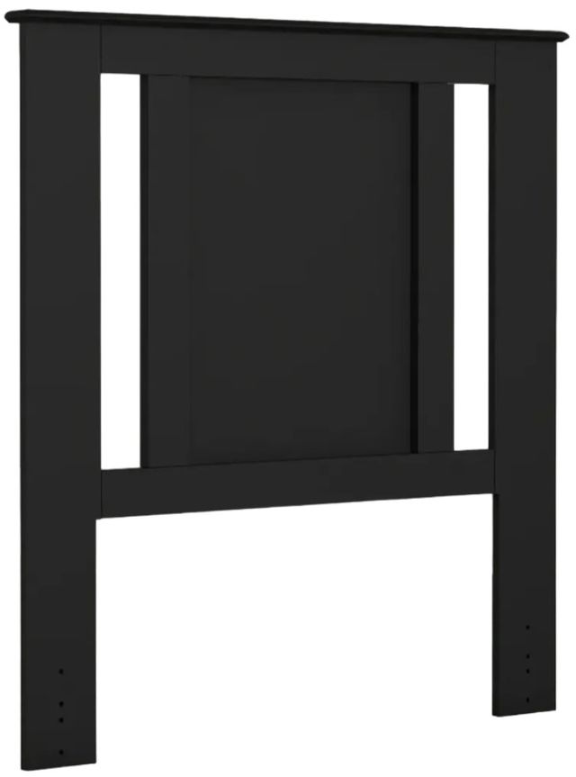 Perdue Woodworks Essential Black Twin Headboard with Side Styles-0