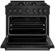 ZLINE 36" 5.2 cu. ft. Gas Range with 6 Burner DuoPro™ Cooktop and Convection Gas Oven in Black Stainless Steel -1