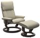 Stressless® by Ekornes® Customizable Admiral Medium Manual Recliner and Ottoman -0