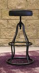 LH Home Seating Coachella Bowie Black/Gunmetal Adjustable Stool-5