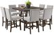 Elements International Seneca 9-Piece Brown Dining Set-0