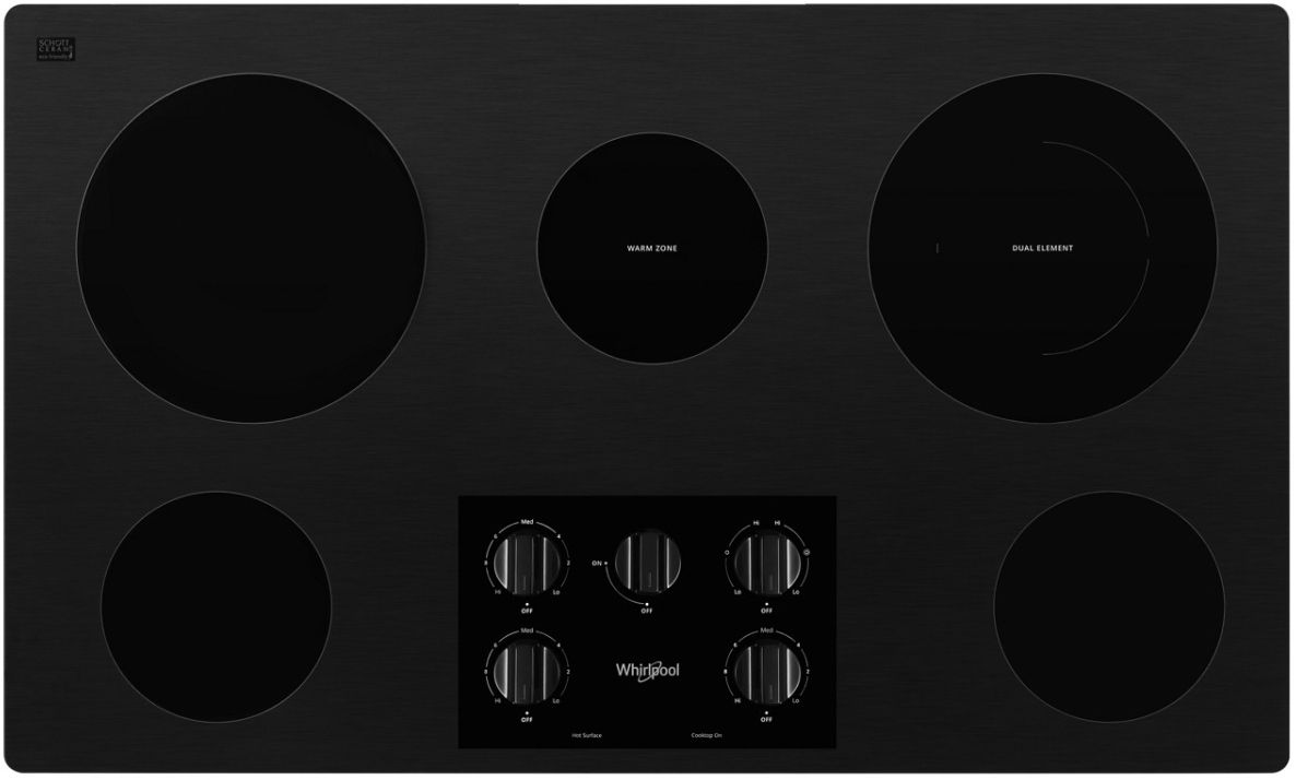 Whirlpool® 36" Black Electric Cooktop