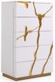 VIG Furniture Modrest Aspen Gold/White Chest-0