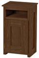 Crate Designs™ Furniture Brindle Left Side Hinge Door Petite Nightstand with Lacquer Finish Top Only-0