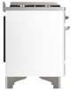 Ilve® Majestic III 48" White Pro Style Dual Fuel Natural Gas Range with Solid Door and Chrome Trim-3