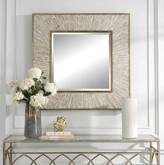 Uttermost® Wharton Whitewashed Square Mirror-1
