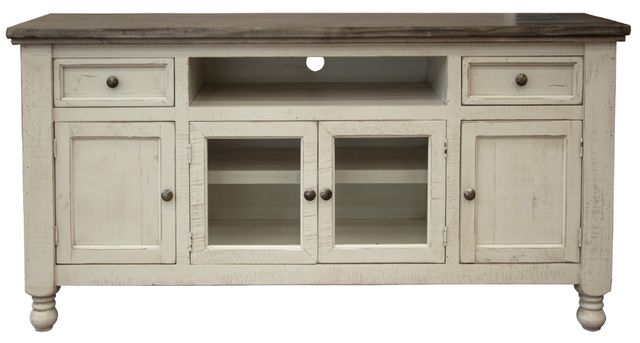 International Furniture Direct Stone Ivory TV Stand-0