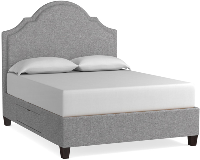 Bassett® Furniture Custom Upholstered Beds Barcelona Bonnet Storage Bed-0