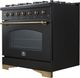 FORNO® Antico Series Alta Qualita 36" Black Pro Style Gas Range-2