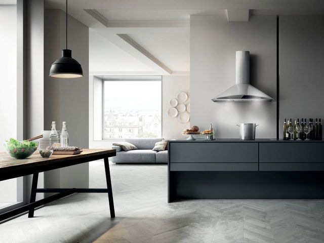 Elica Techne Series Foglia 30" Stainless Steel Wall Mounted Range Hood with Black Glass Trim-4