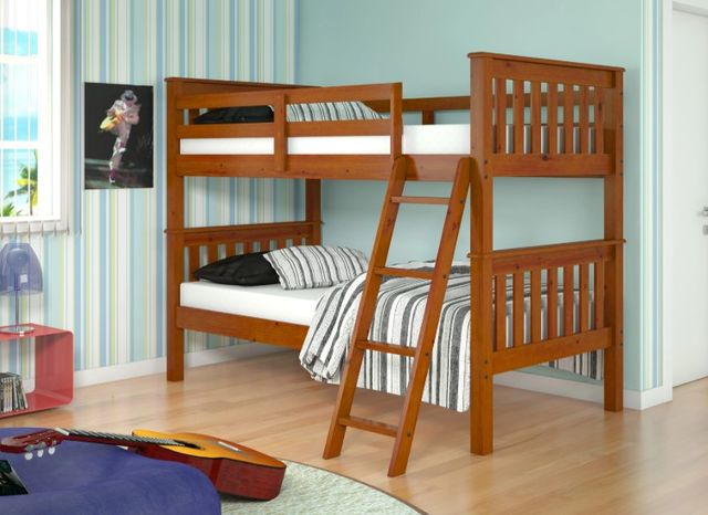 Donco Kids San Antonio Mission Light Espresso Youth Twin/Twin Bunkbed-1