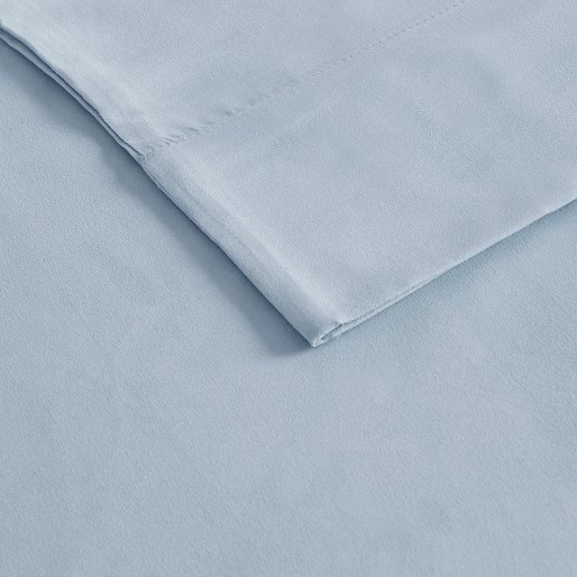 Olliix by Madison Park Blue Twin XL 3M Microcell All Season Moisture Wicking Lightweight Sheet Set-1