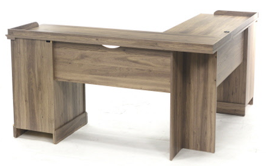 Sauder Barrister Lane Salt Oak L Shaped Desk Economy Furniture
