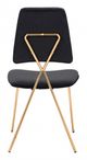 Zuo® Chloe Black/Gold Dining Chair-4