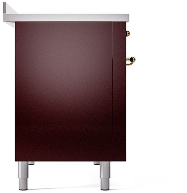 Ilve® Nostalgie II Series 48" Burgundy Pro Style Induction Range-3
