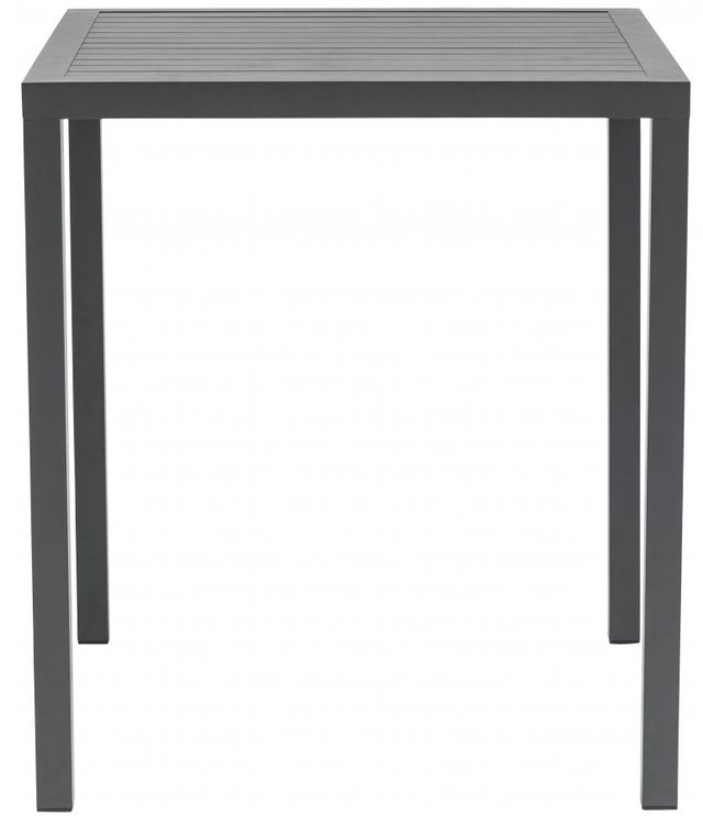 Meridian Furniture Maldives Grey Aluminum 40" Outdoor Patio Square Bar Table-1