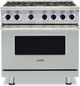 Viking® 7 Series 36" Arctic Grey Pro Style Natural Gas Range-0