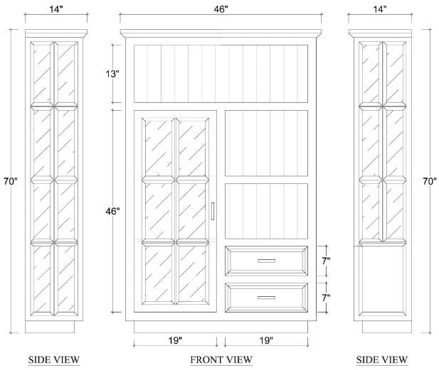 Bramble Customizable Dakota Display Cabinet-1