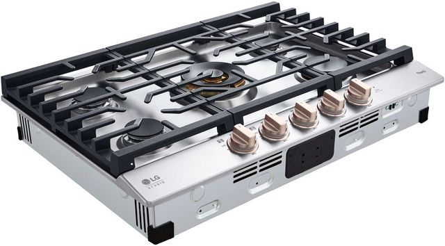 LG Studio 30" Essence White Gas Cooktop-6