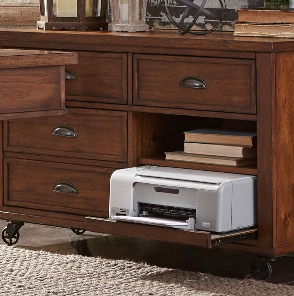 Liberty Furniture Arlington House Cobblestone Brown Credenza-1