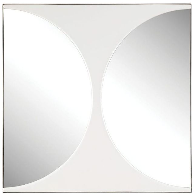 Uttermost® New Moon White Mirrored Wall Decor-0