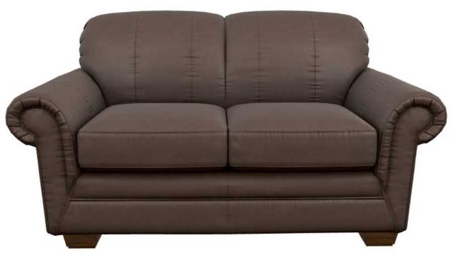 La-Z-Boy® Mackenzie Cognac Leather Loveseat-1
