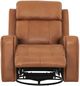 Primo™ International Cavron Cognac Leather-Match Manual Swivel Glider Recliner-4