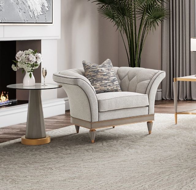 Michael Amini® St. Charles Dove Gray Matching Chair-1