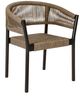 Armen Living Doris Truffle Rope Outdoor Dining Arm Chair-0