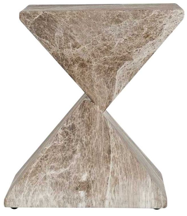 Classic Home Adler Brown/Ivory Concrete Outdoor Accent Table-1