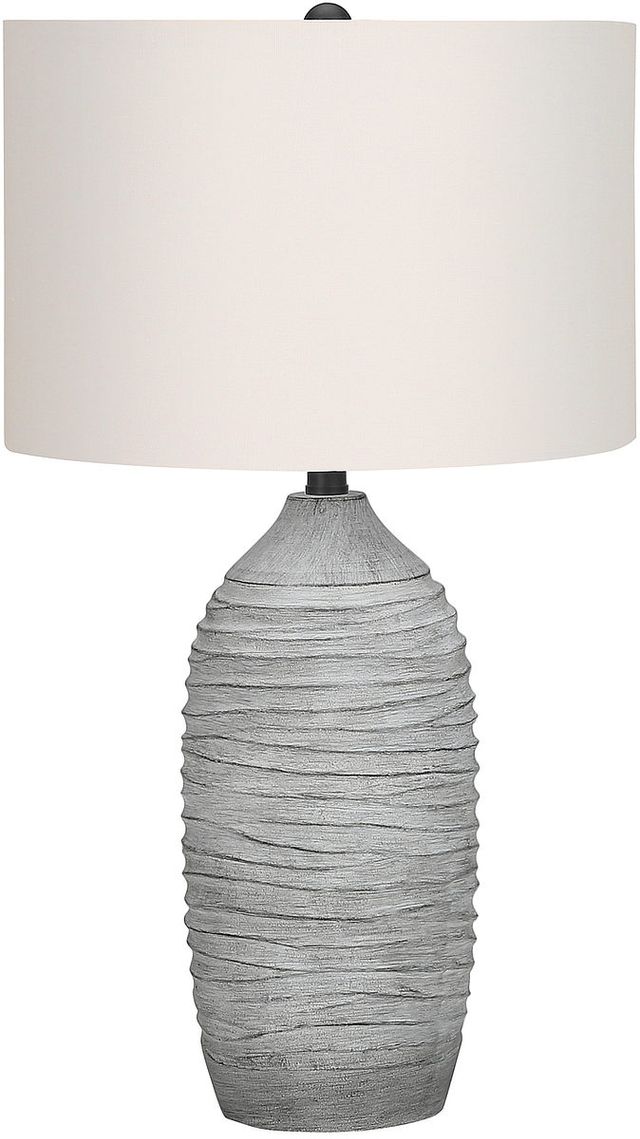 Monarch Specialties Inc. 27"H Grey Resin Table Lamp-0