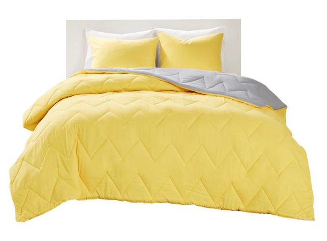 Olliix by Intelligent Design Trixie Grey Twin/Twin XL Reversible Comforter Mini Set-1