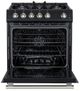 FORNO® Leonardo Espresso 30" Black Pro Style Gas Range-1