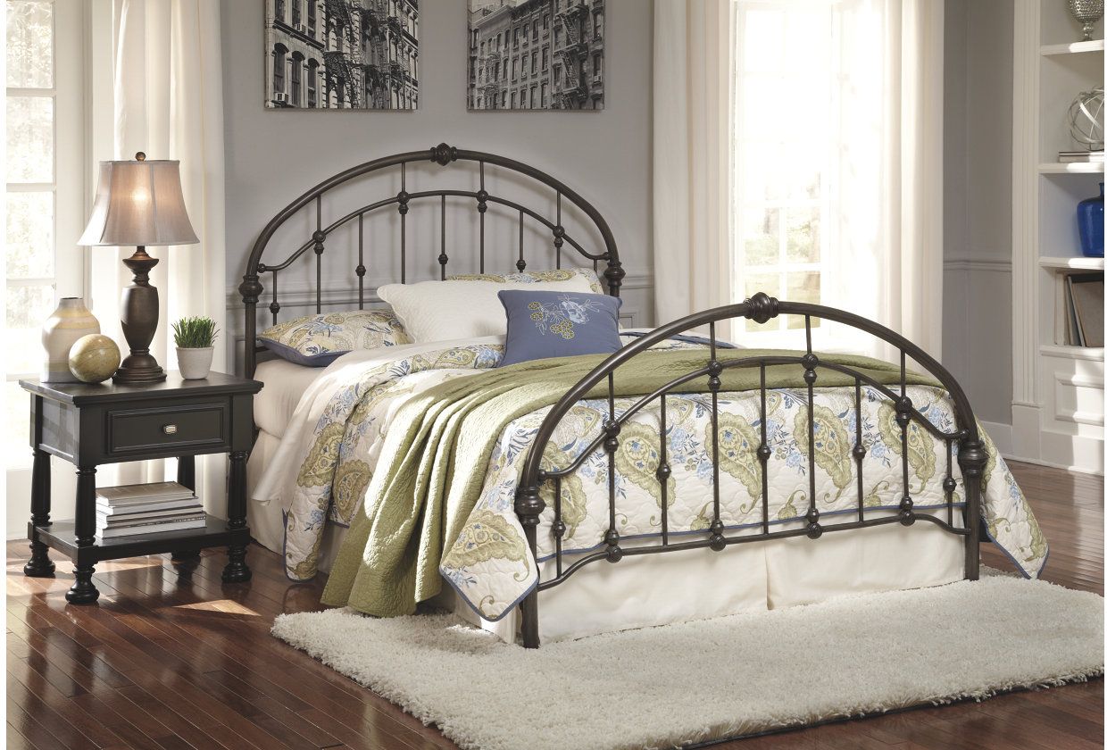Robert Ashley Private Parts USオリジナル盤 Signature Design by Ashley® Nashburg Bronze King Metal Bed