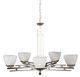 YHD Half Dome Satin Nickel 5-Light Chandelier-0