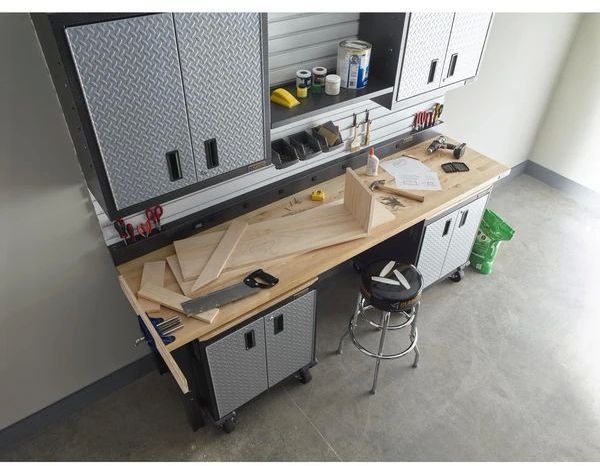 Gladiator® 6' Hammered Granite 9-Outlet Workbench Powerstrip-4