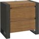 Elements International Breckenridge Black/Oak Nightstand with LED and USB-0