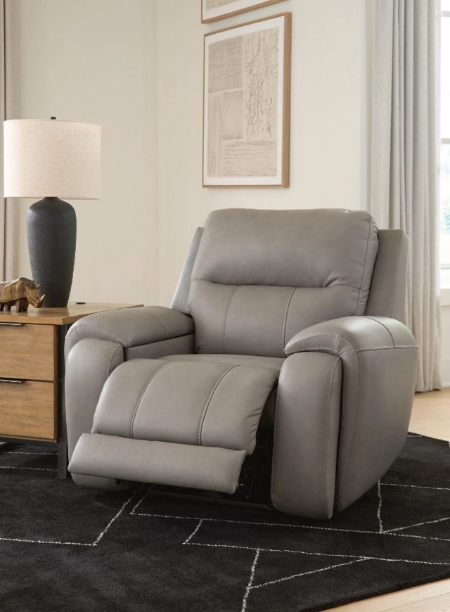 Signature Design by Ashley® Real Moments Ash Power Recliner with Audio Seating-2