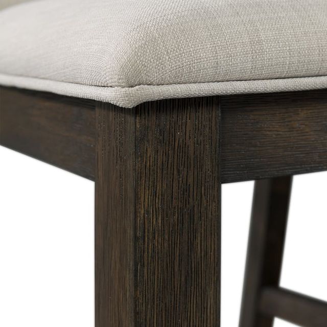 Elements International Grady Walnut Slat Back Dining Side Chair-2