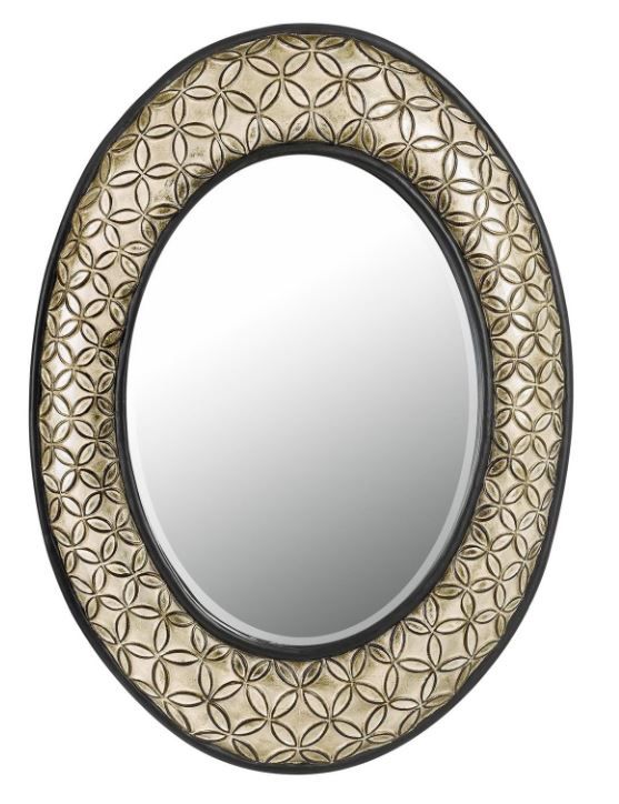 Cal® Lighting & Accessories Sartene Argent/Dark Bronze Beveled Mirror-0